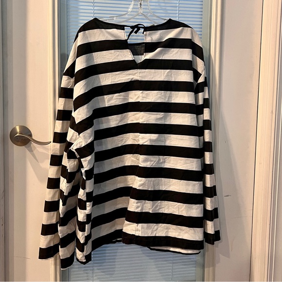 Halloween black/white set prisoner/ inmate/ convict costume. XL unisex. - Picture 4 of 7